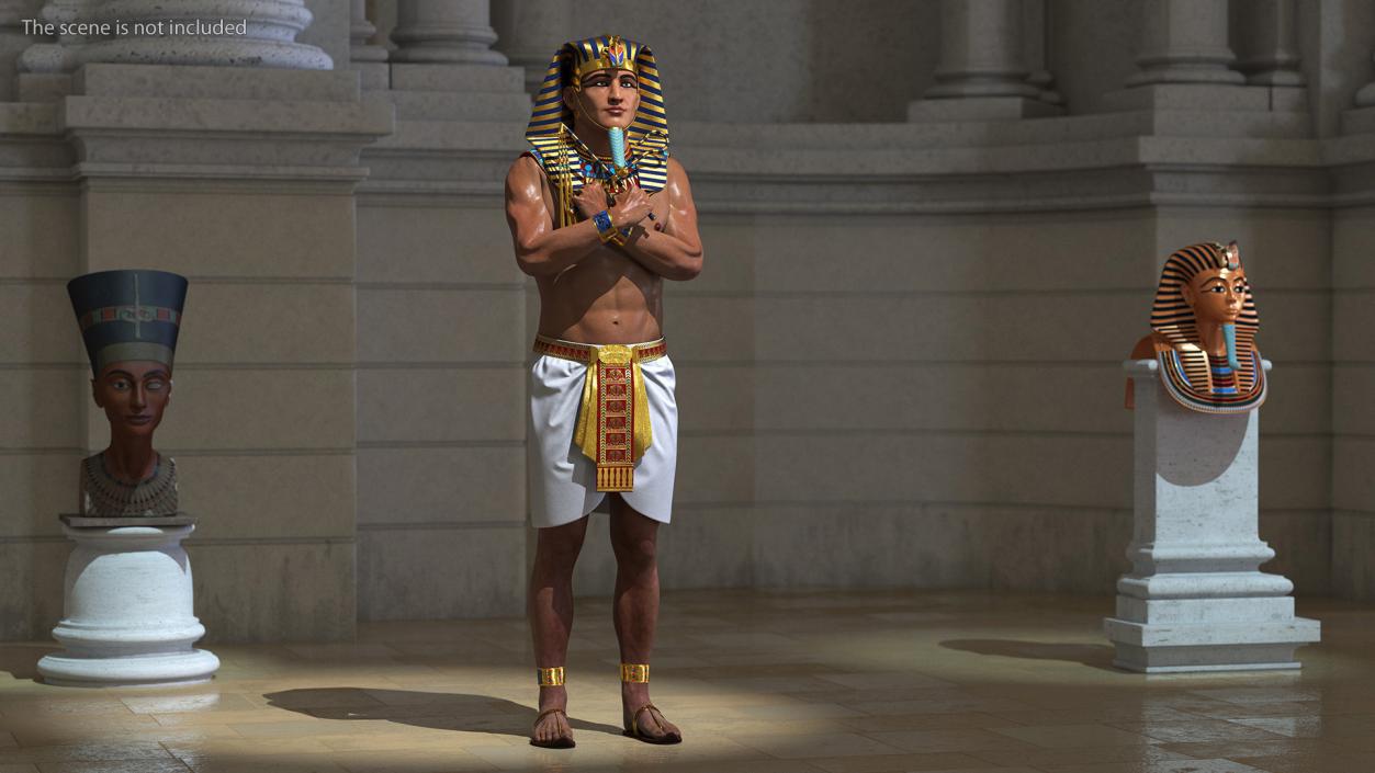 Egypt Pharaoh with Crook and Flail 3D model