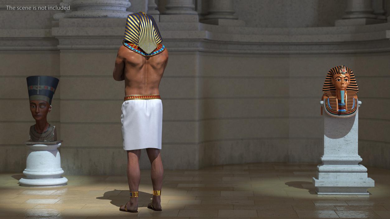 Egypt Pharaoh with Crook and Flail 3D model