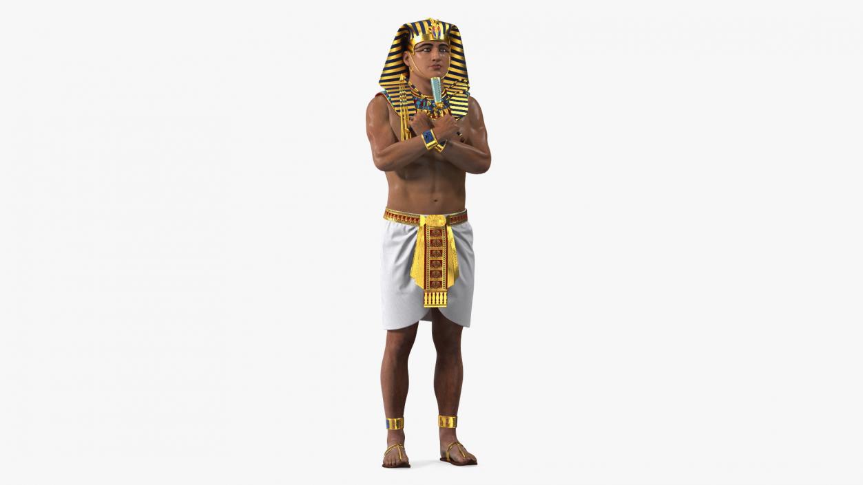 Egypt Pharaoh with Crook and Flail 3D model