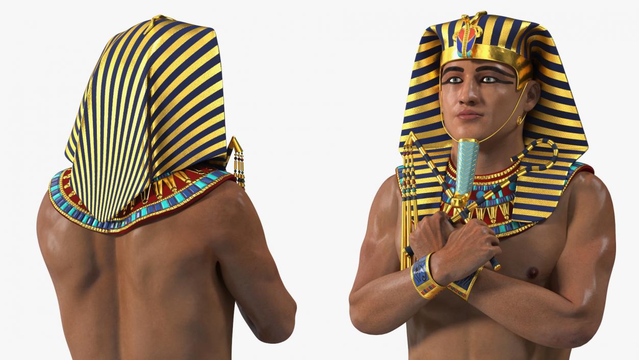 Egypt Pharaoh with Crook and Flail 3D model