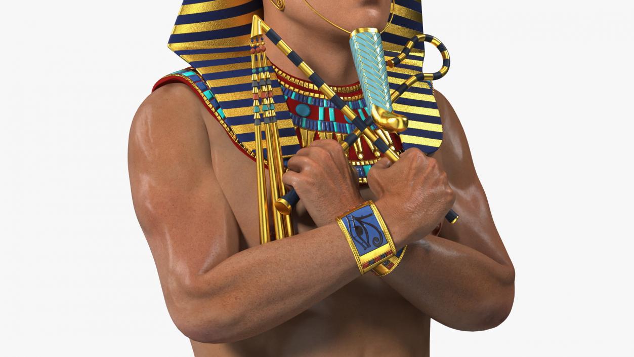 Egypt Pharaoh with Crook and Flail 3D model