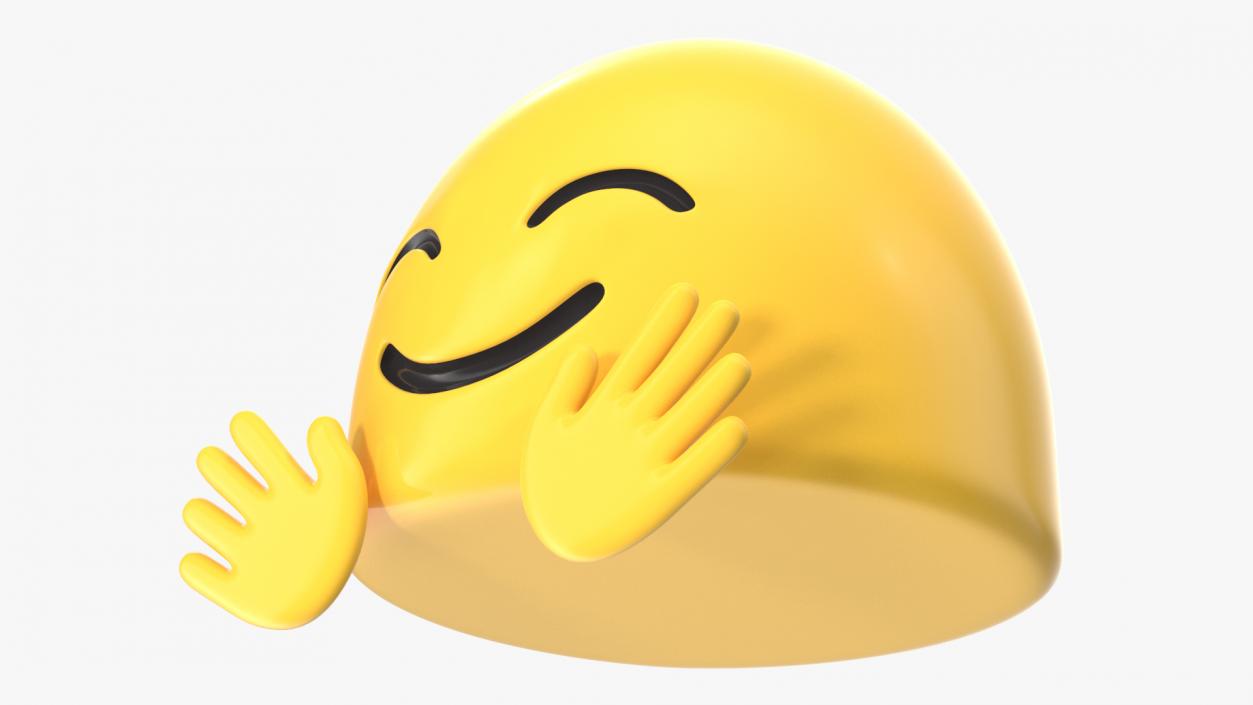 3D Hugging Face Android Emoji