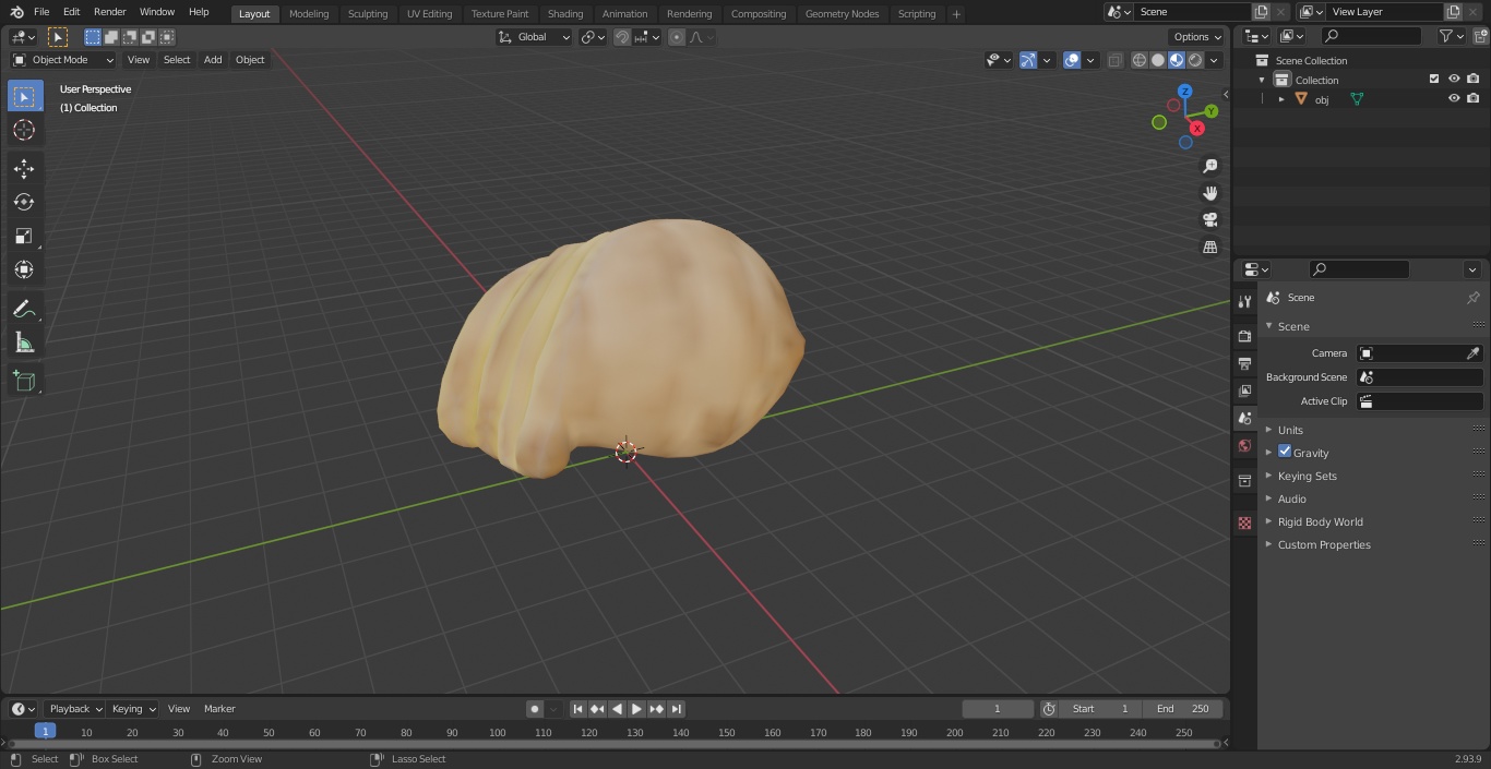 Sliced Ginger Piece 3D model