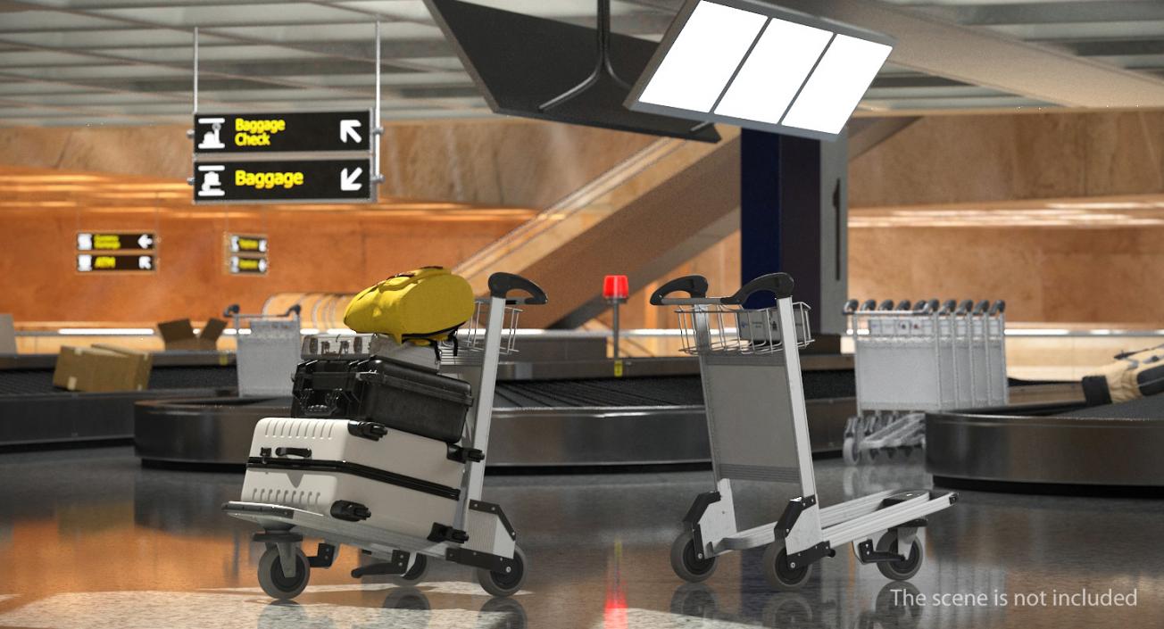 3D Airport Interior Props Collection model