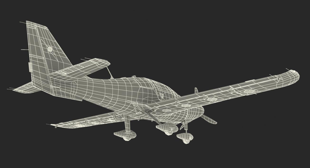 Private Plane 4 Seater Rigged 3D model