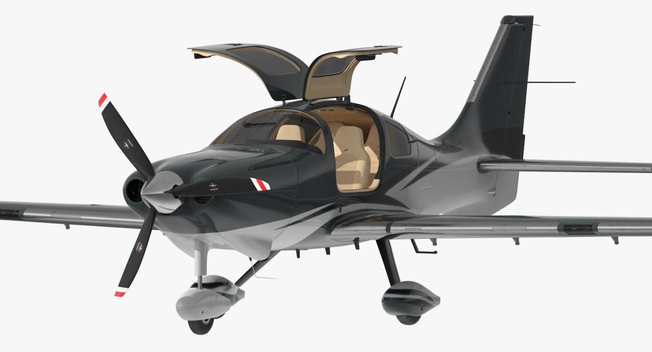 Private Plane 4 Seater Rigged 3D model