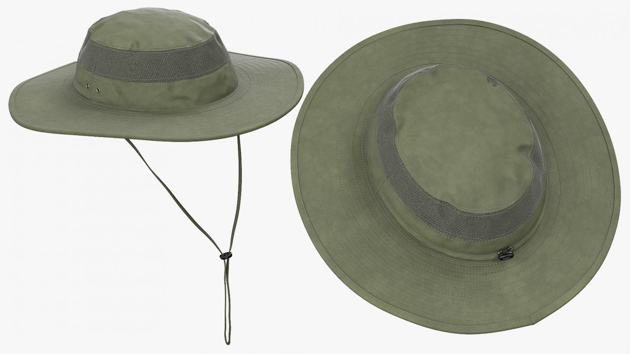 Green Fishing Hat 3D