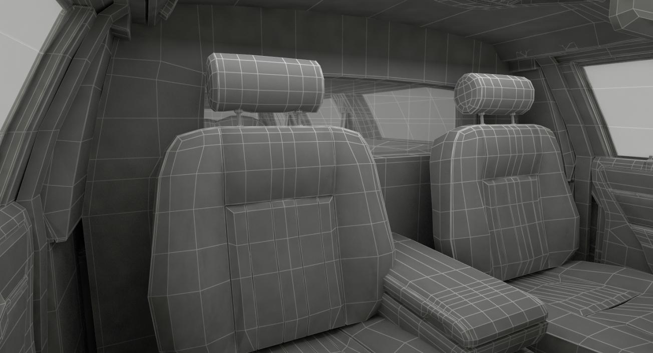 3D model Limousine Generic White Rigged