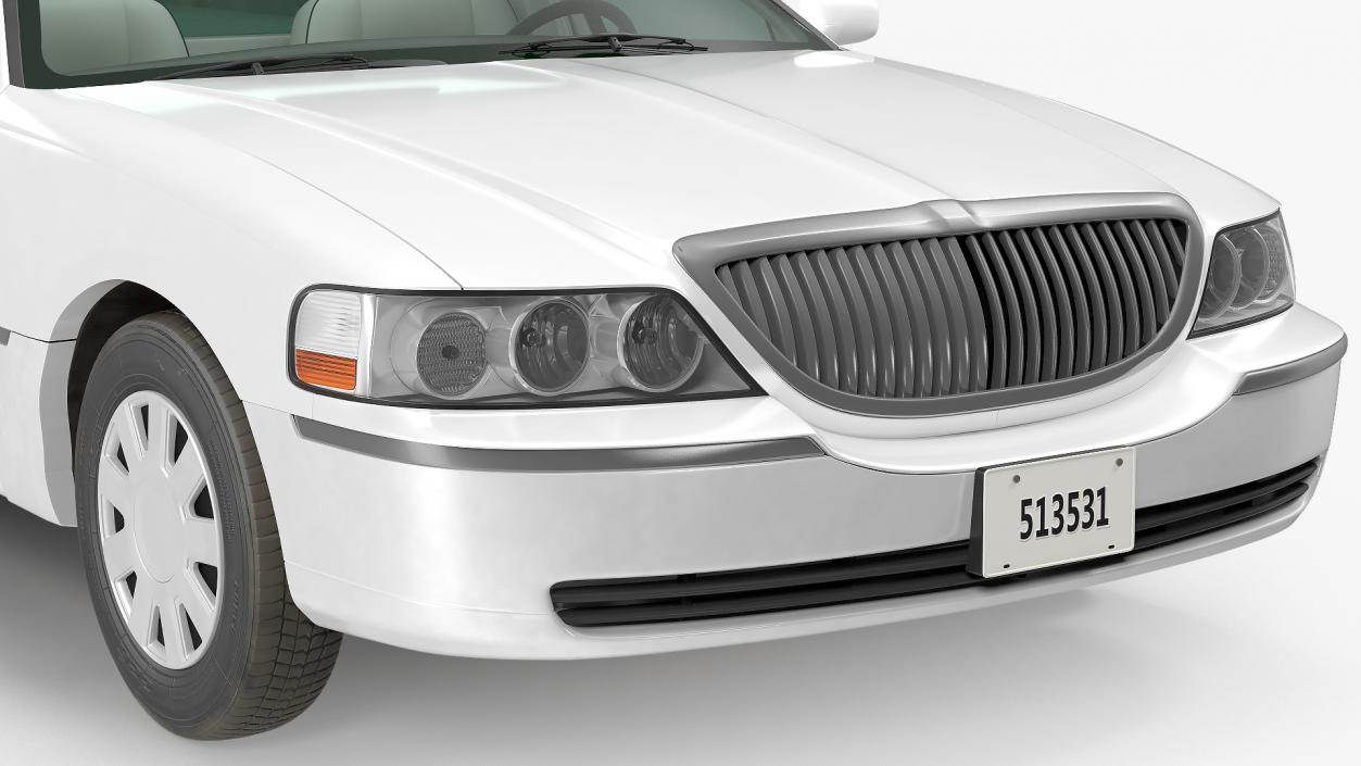 3D model Limousine Generic White Rigged