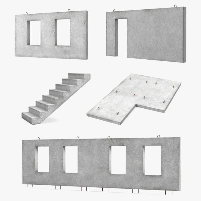 3D Precast Concrete Panels Collection 4