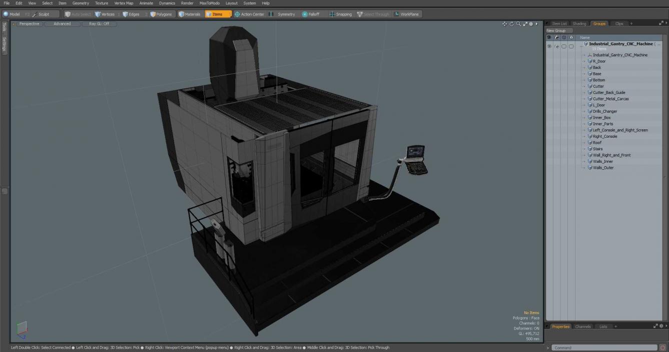 Industrial Gantry CNC Machine 3D model