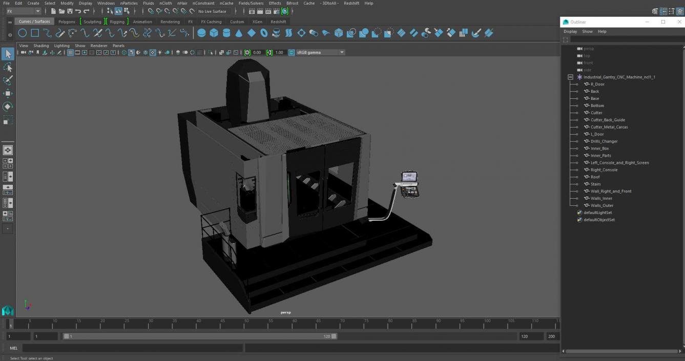 Industrial Gantry CNC Machine 3D model