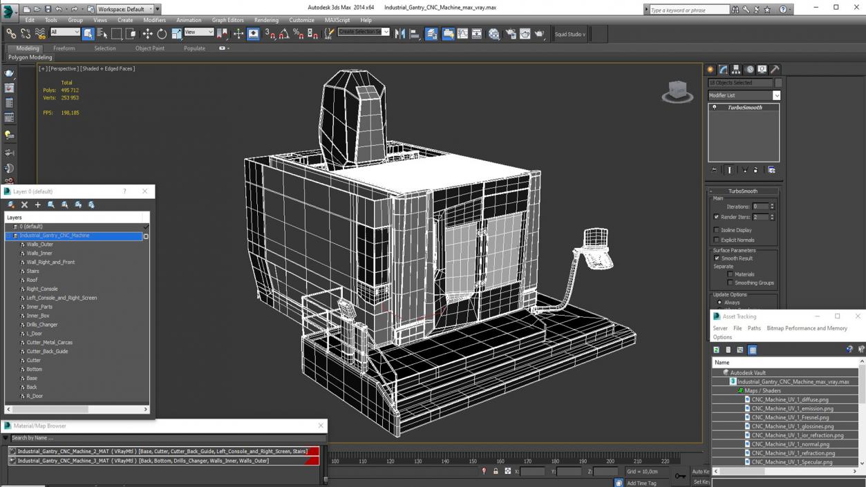 Industrial Gantry CNC Machine 3D model