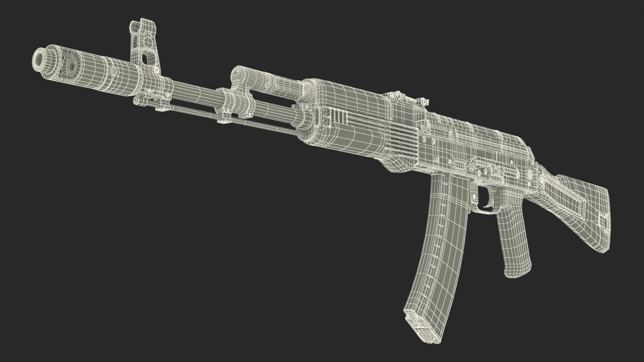 3D model Assault Rifle AK-74M