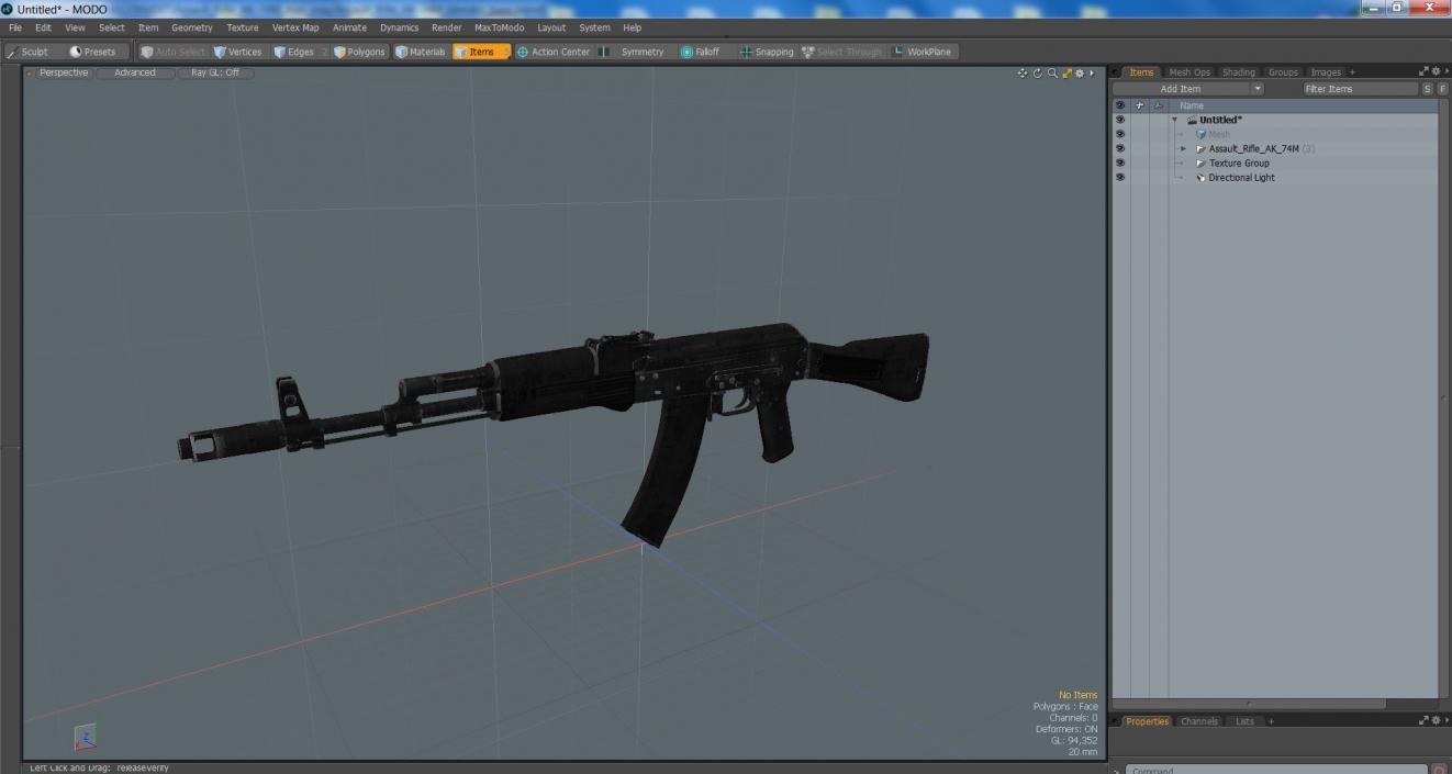 3D model Assault Rifle AK-74M