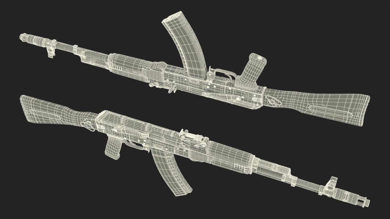 3D model Assault Rifle AK-74M