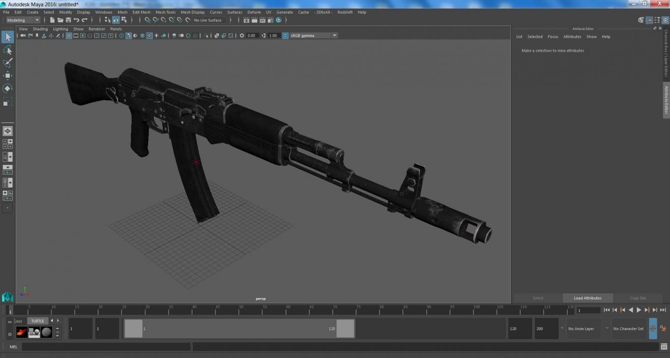 3D model Assault Rifle AK-74M