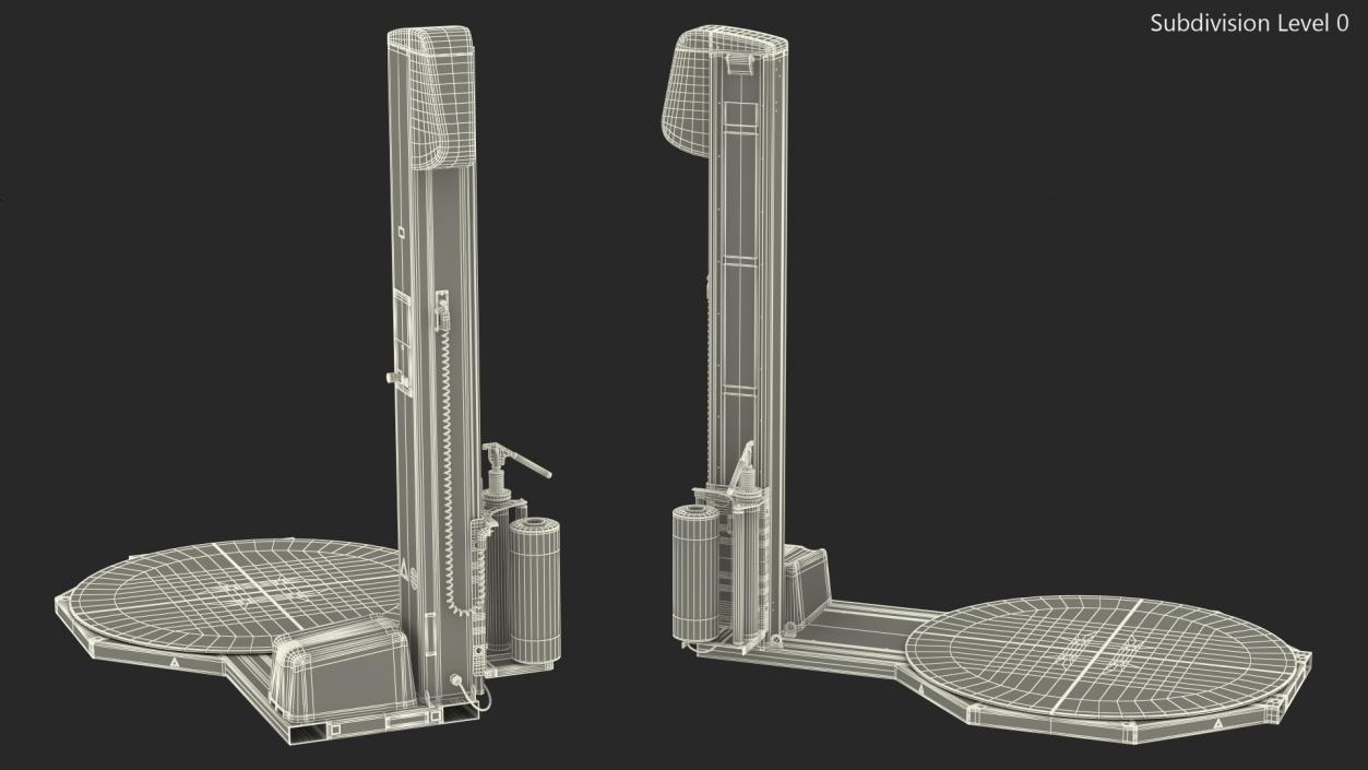 3D model Pallet Turntable Wrapping Machine Rigged