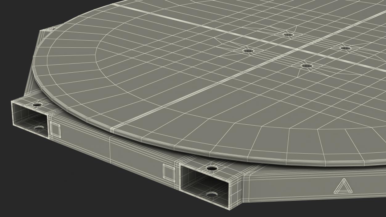 3D model Pallet Turntable Wrapping Machine Rigged