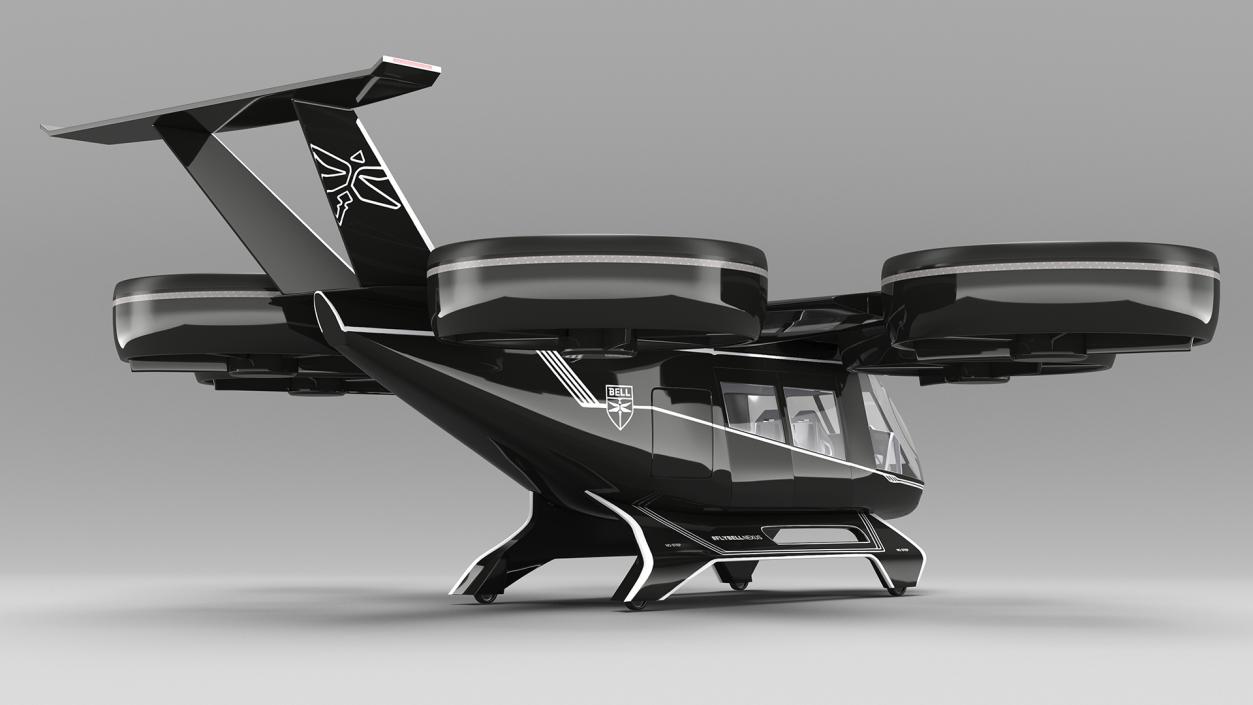 3D model Flying Taxi Bell Nexus Simple Interior Rigged