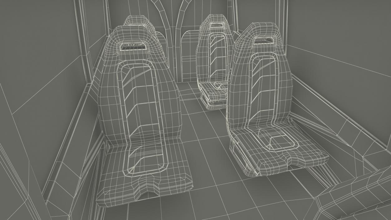 3D model Flying Taxi Bell Nexus Simple Interior Rigged