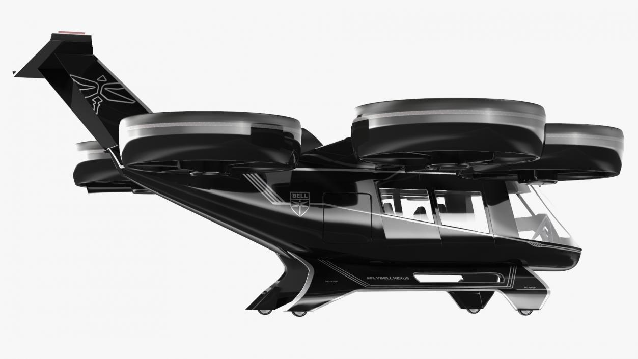 3D model Flying Taxi Bell Nexus Simple Interior Rigged