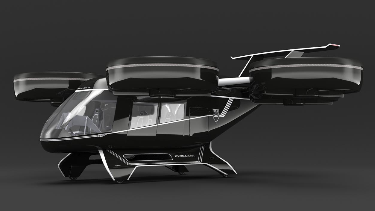 3D model Flying Taxi Bell Nexus Simple Interior Rigged