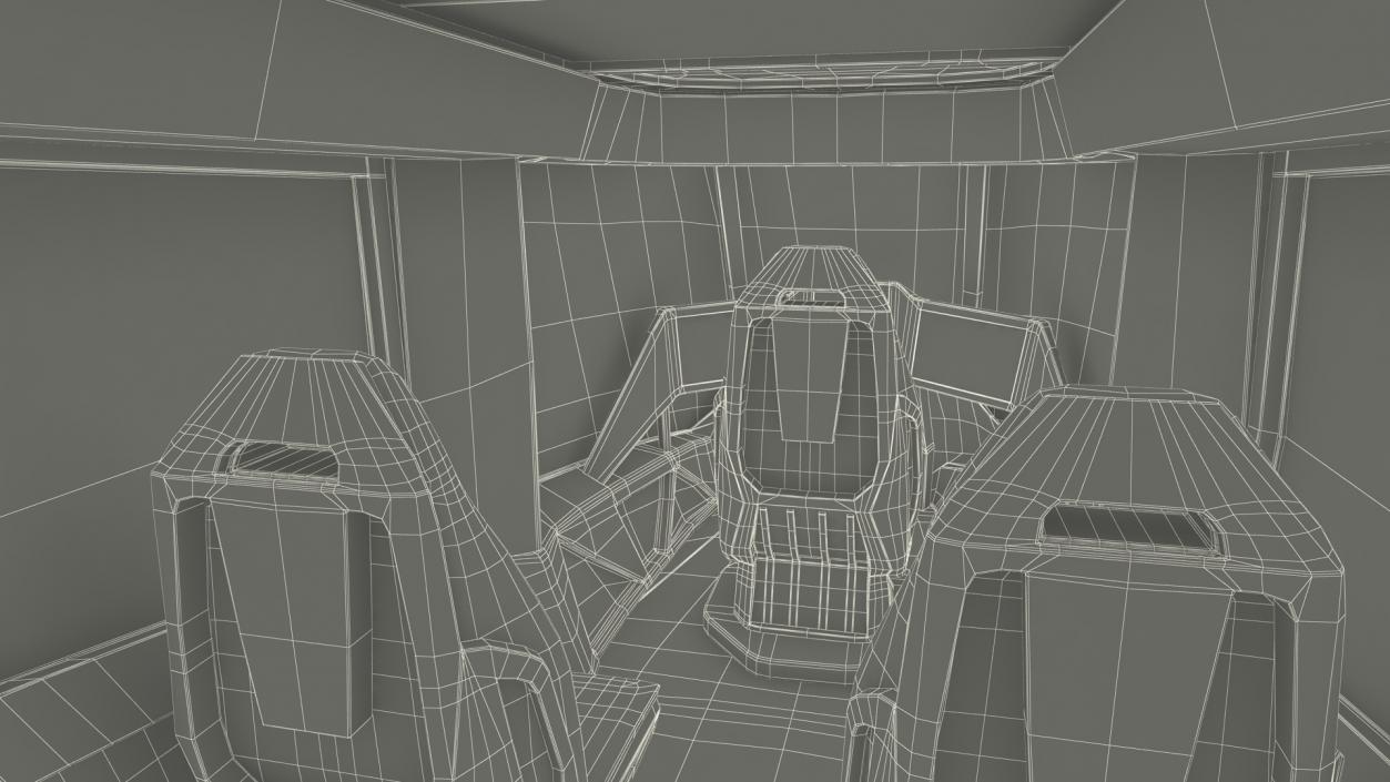 3D model Flying Taxi Bell Nexus Simple Interior Rigged