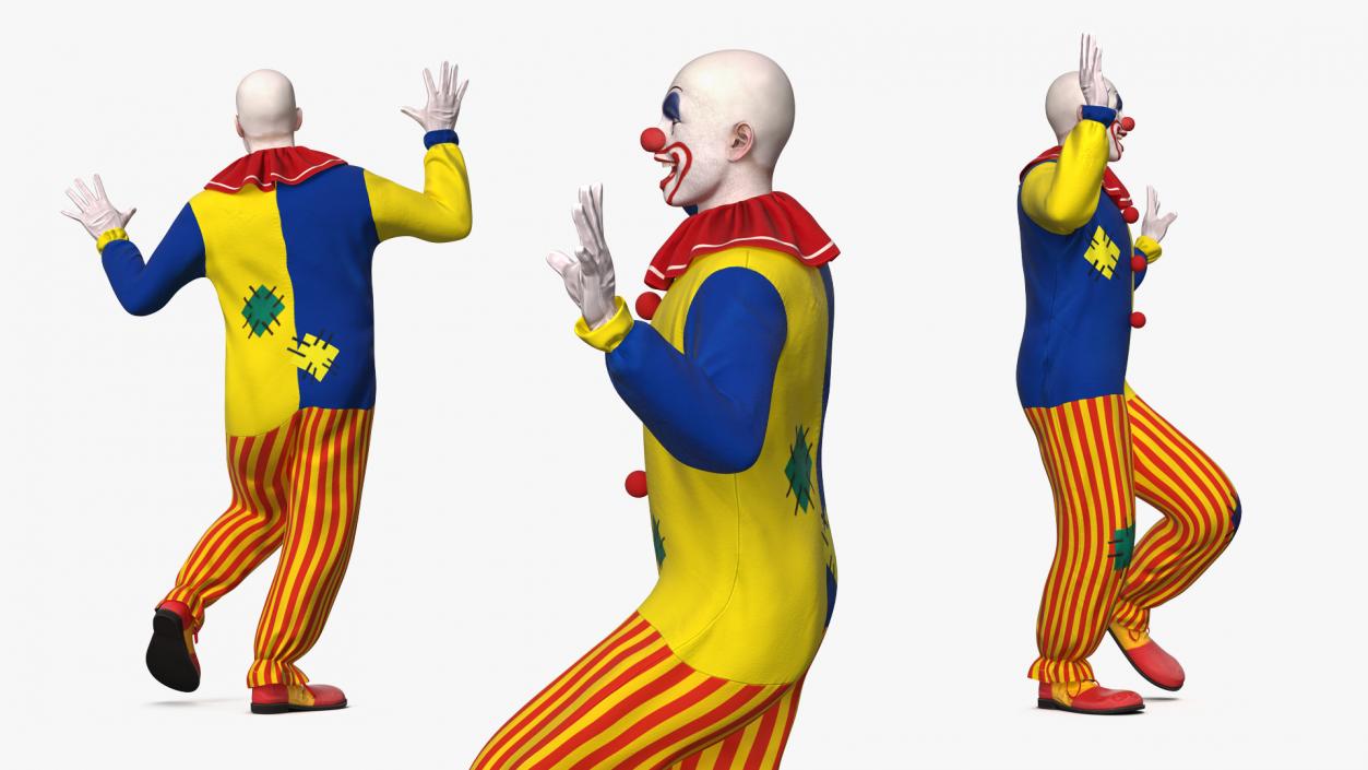 Bald Clown Rigged 3D