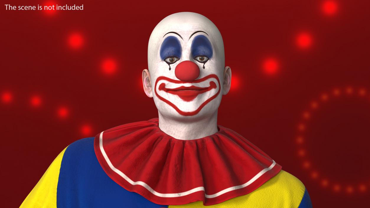 Bald Clown Rigged 3D