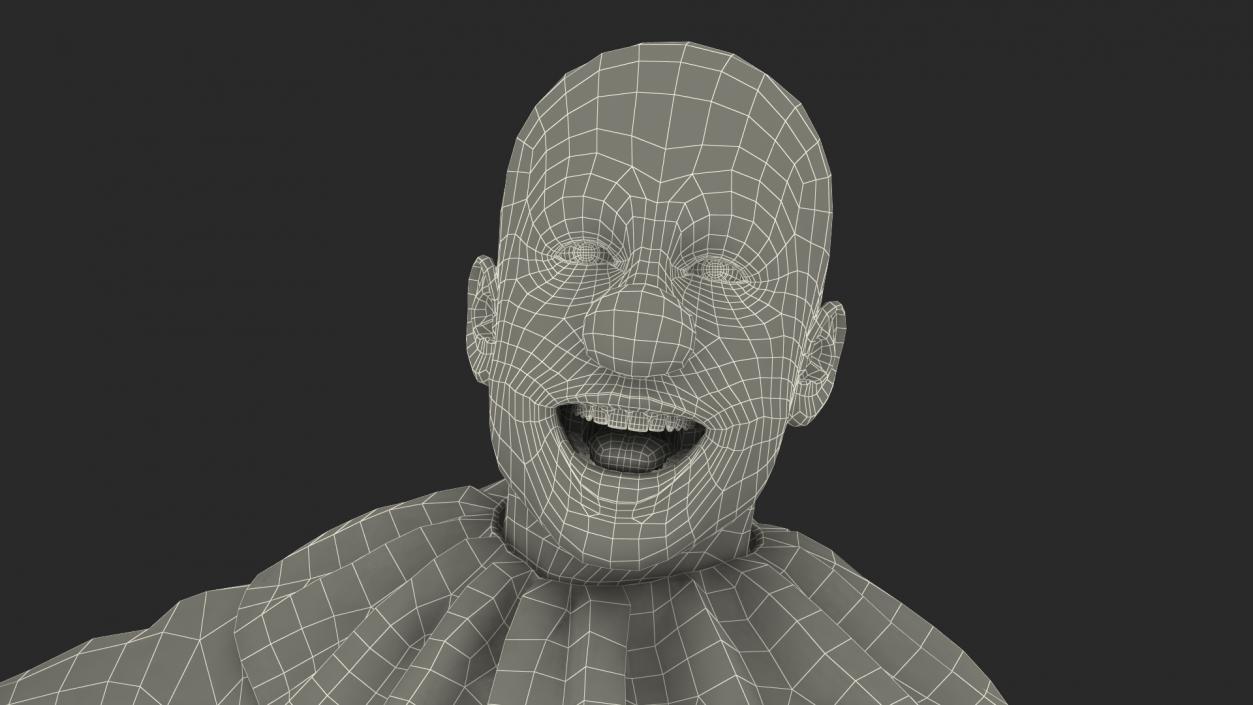 Bald Clown Rigged 3D