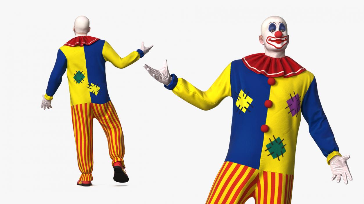 Bald Clown Rigged 3D