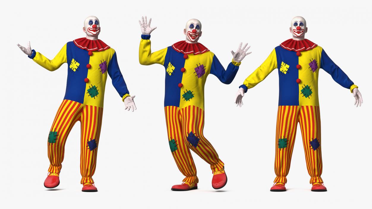 Bald Clown Rigged 3D