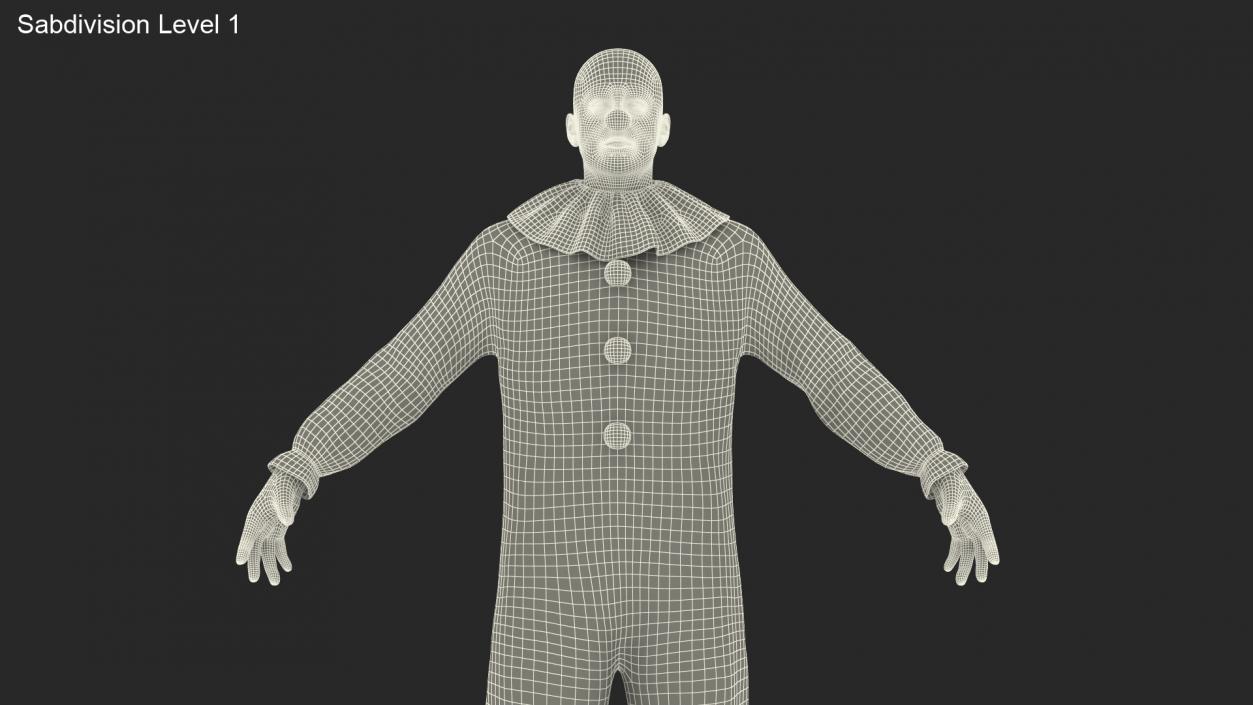 Bald Clown Rigged 3D