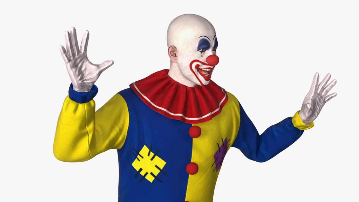 Bald Clown Rigged 3D