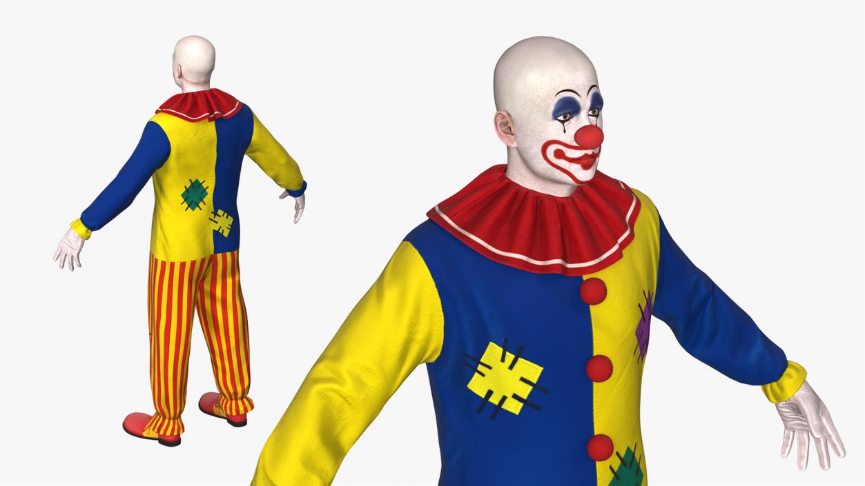 Bald Clown Rigged 3D