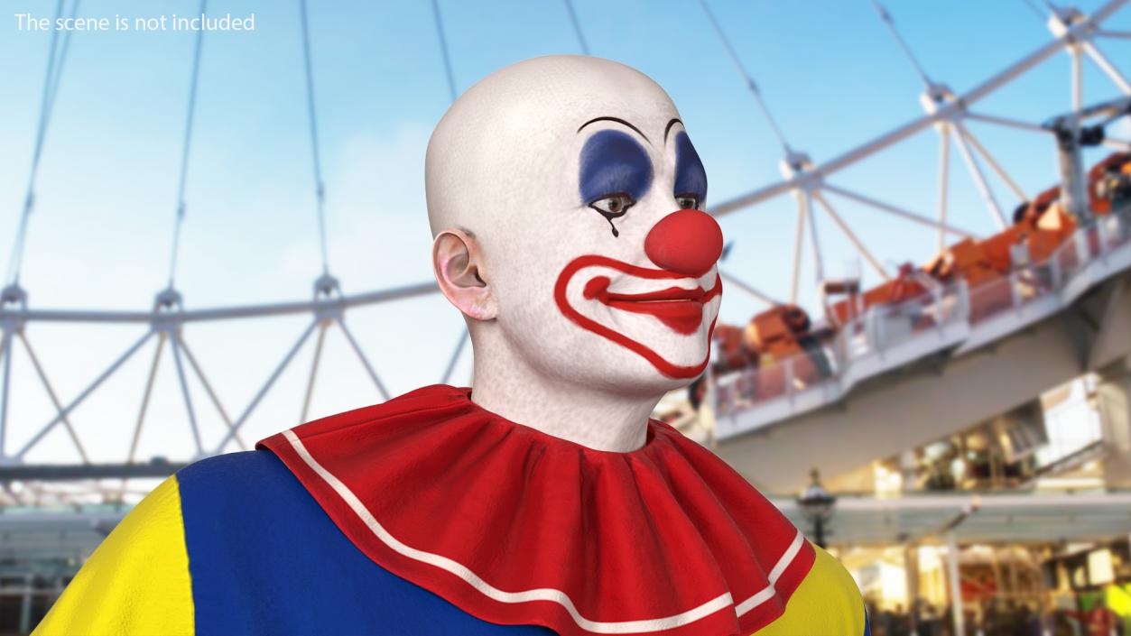 Bald Clown Rigged 3D