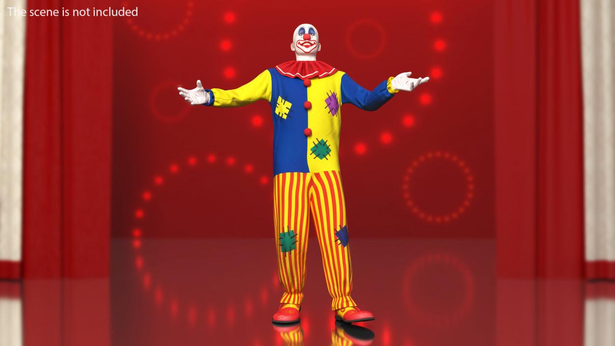 Bald Clown Rigged 3D