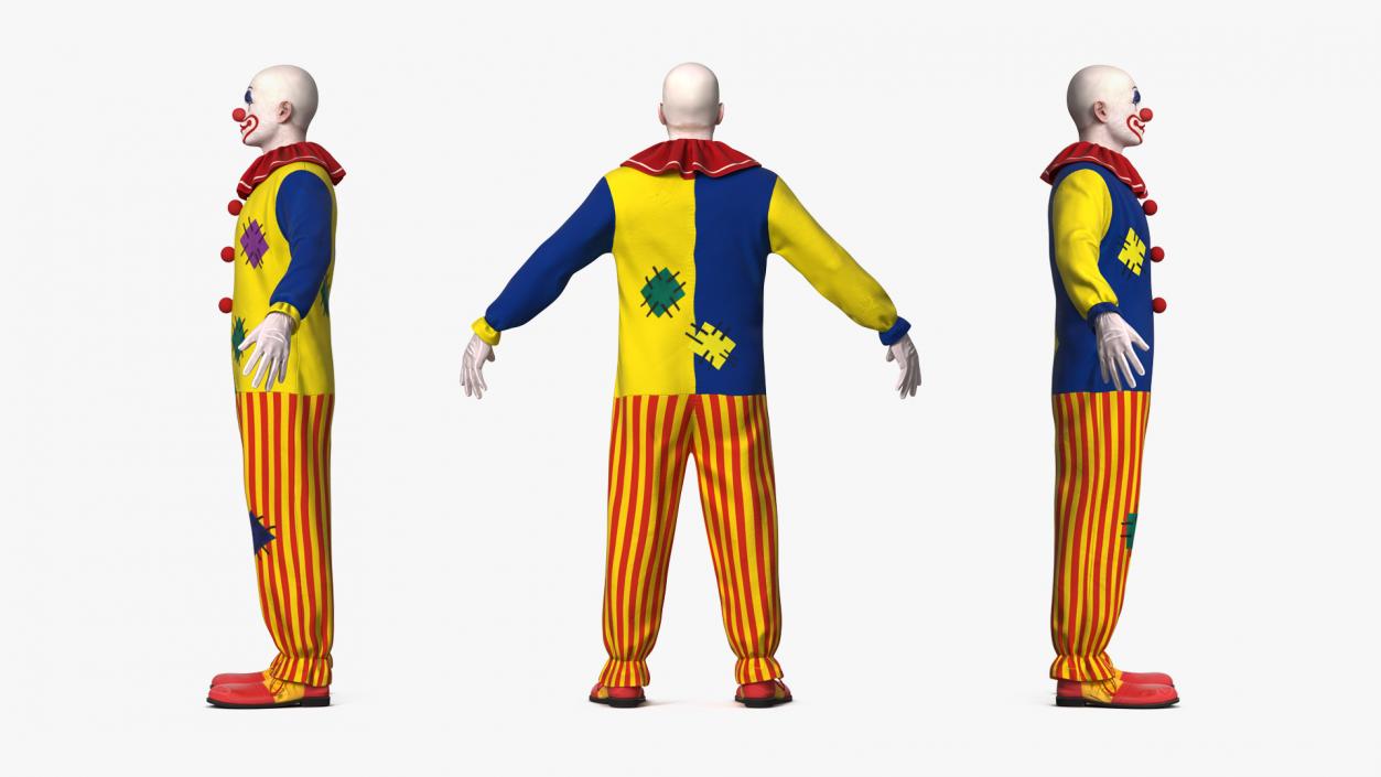 Bald Clown Rigged 3D