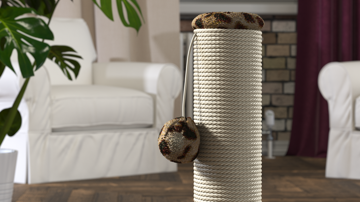 Cat Scratching Post Ball Spot 3D model