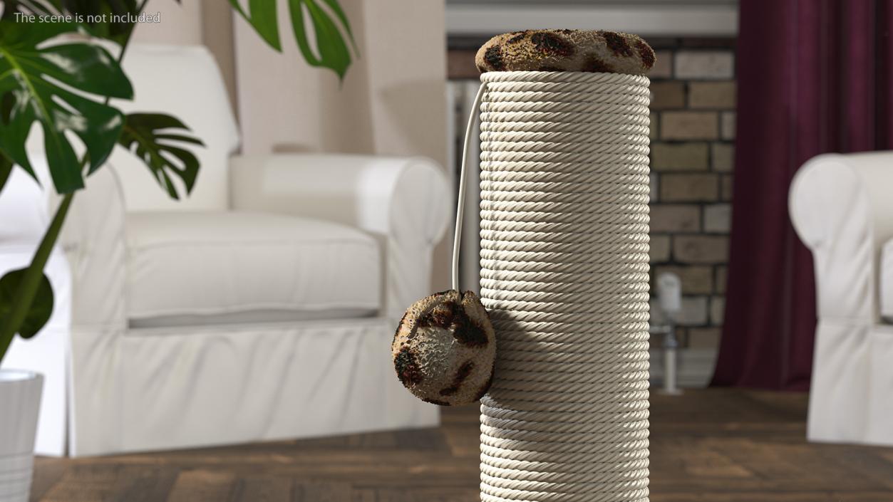 Cat Scratching Post Ball Spot 3D model