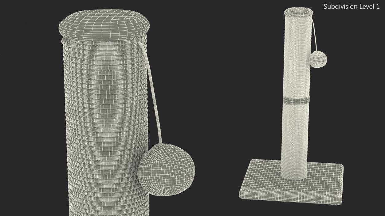 Cat Scratching Post Ball Spot 3D model