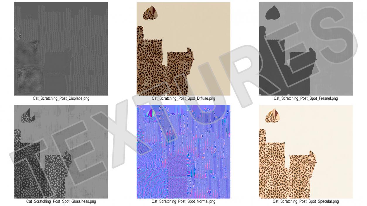 Cat Scratching Post Ball Spot 3D model