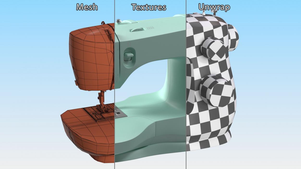 3D model Mechanical Sewing Machine