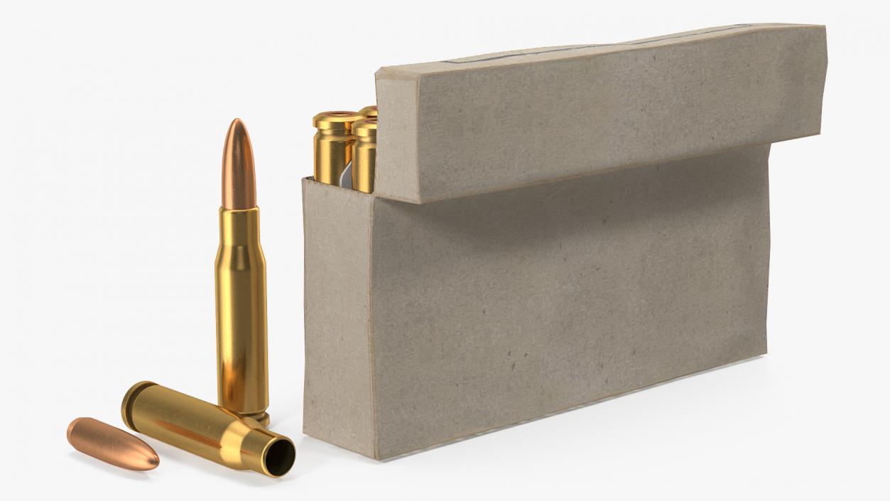 3D Box of 5.56x45mm NATO Rounds model