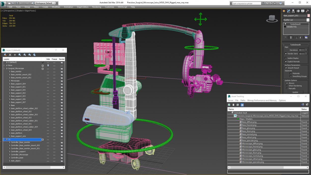 3D Precision Surgical Microscope Leica M530 OHX Rigged