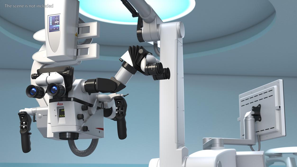 3D Precision Surgical Microscope Leica M530 OHX Rigged