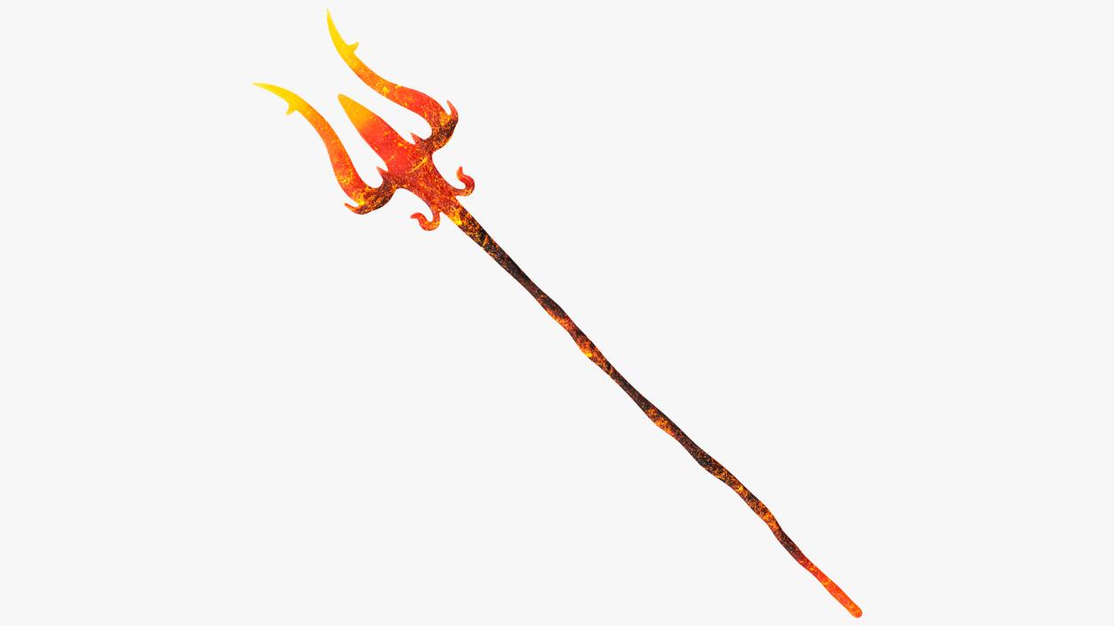 3D Devil Trident model