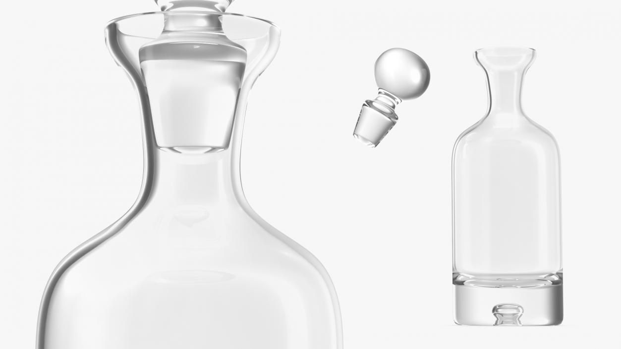 3D Glass Decanters Collection 3 model