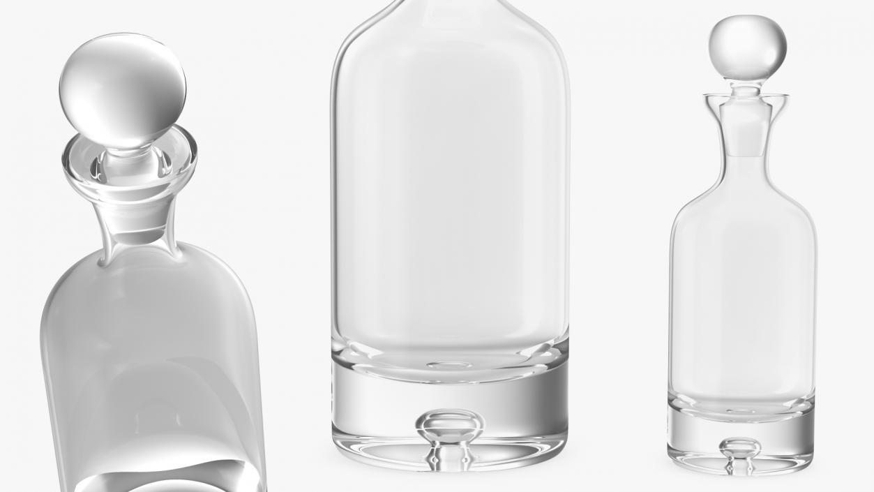 3D Glass Decanters Collection 3 model